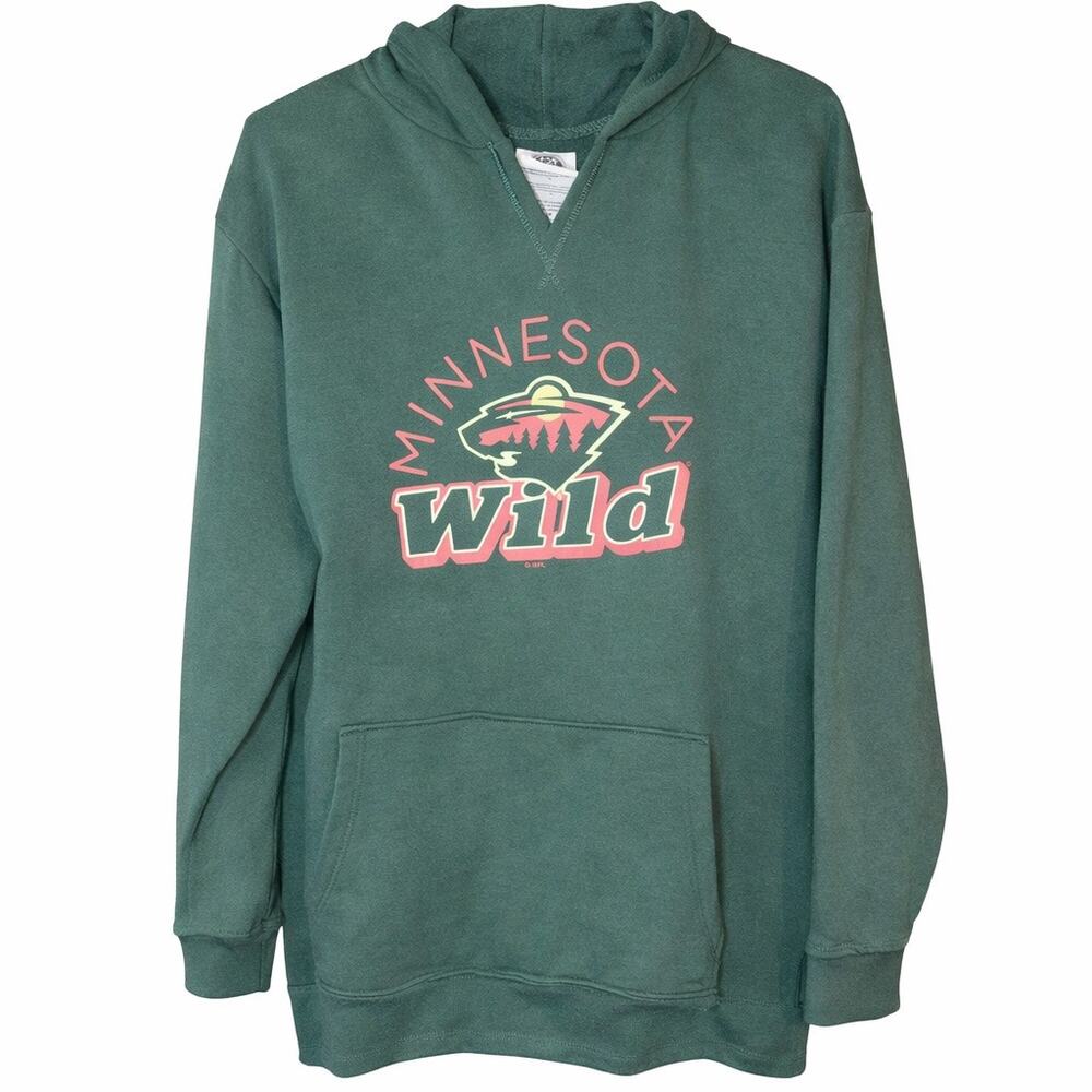Forest Green  NHL Minnesota Wild Graphic Print Hoodie Size XL